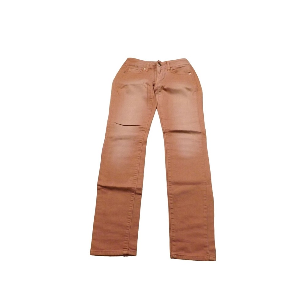 American Eagle Women Sz 0 Regular Peach Skinny Stretch Jeans Soft Denim Pink